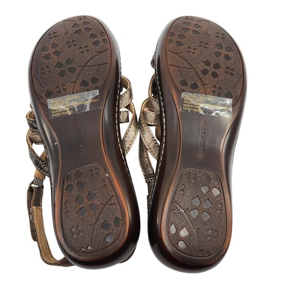 Naturalizer Jamboree N5 Comfort Womens Leather Sandals Gladiator Flats Size 10 - Picture 4 of 11